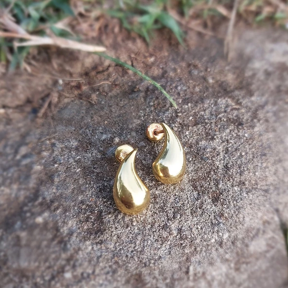 Vaoov 925 Ayar Gümüş Bottega Damla Gözyaşı Küpe - Resim 8