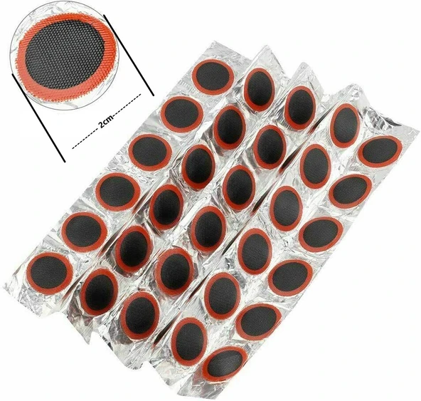 Algaride  Bisiklet Lastik Tamir 64 lı 20mm Soğuk Yama Bisiklet tamir Yedek Parça Tamir Kiti - 2