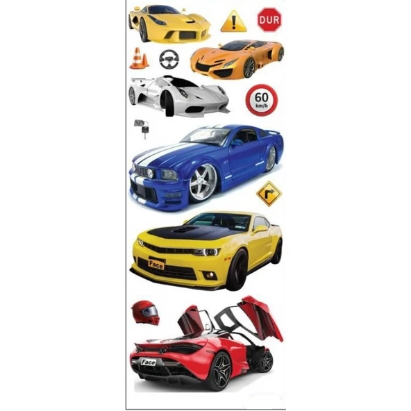 Araba Sticker Çocuklar İçin 3D Puff Çıkartma16,50/6,40Cm