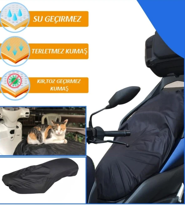 Xmax Joymax Forza Xl Büyük Model Scooter Unversal Motosiklet Siyah Sele Kılıfı Motor Koltuk Brandası - 3