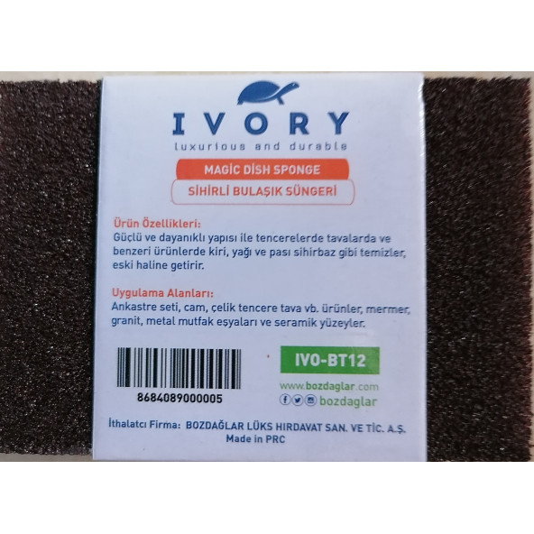 2 Adet Ivory Sihirli Bulaşık Süngeri - Resim 2