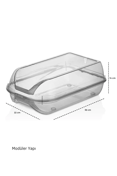 Mithra Life 5 Adet Füme Erkek Kadın Ayakkabı Kutusu MIT1020 - 2