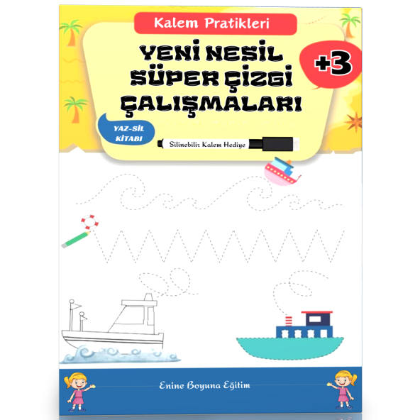Yeni Nesil Süper Çizgi Çalışmaları Kitabı (YAZ-SİL) ürün görseli 1