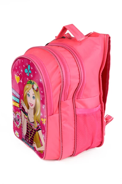 Lugmo Ortaokul İlkokul Çantası ve Beslenme Çantası 3 Cepli Pedli Pembe - 4