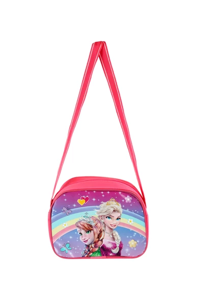 Lugmo Ortaokul İlkokul Çantası ve Beslenme Çantası 3 Cepli Pedli Elsa Pembe - 6