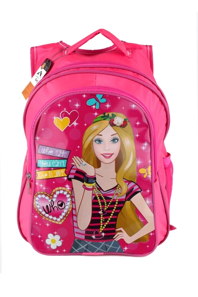 Lugmo Ortaokul İlkokul Çantası ve Beslenme Çantası 3 Cepli Pedli Pembe - 3