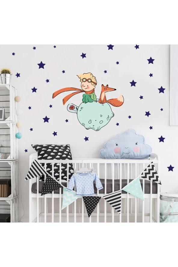 Küçük Prens Çocuk Odası Duvar Sticker 50 x 70 cm