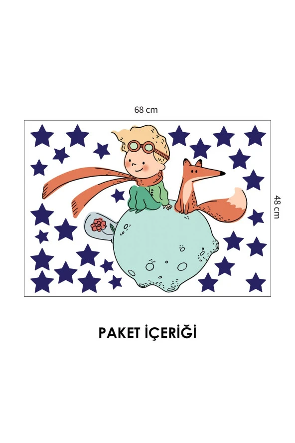 Küçük Prens Çocuk Odası Duvar Sticker 50 x 70 cm - 2