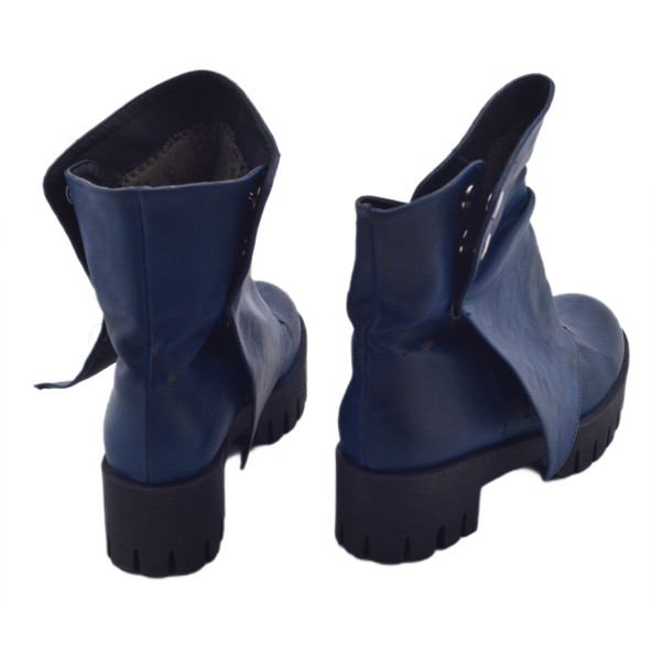 Lacivert Dış Boyası Hasarlı 36 Numara Kadın Bot - 2