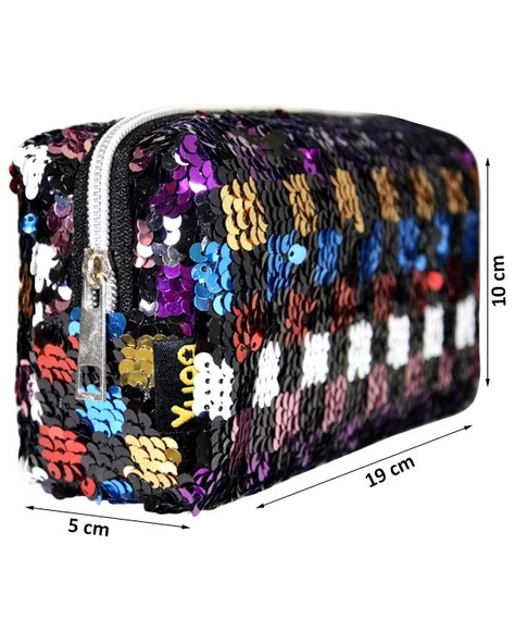 Yuga Makyaj Çantası Keçeli Pullu - 3