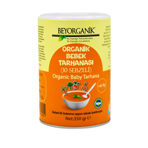 BEYORGANİK Bebek Ek Gıdası Organik Bebek Tarhanası (10 Sebzeli) 220gr