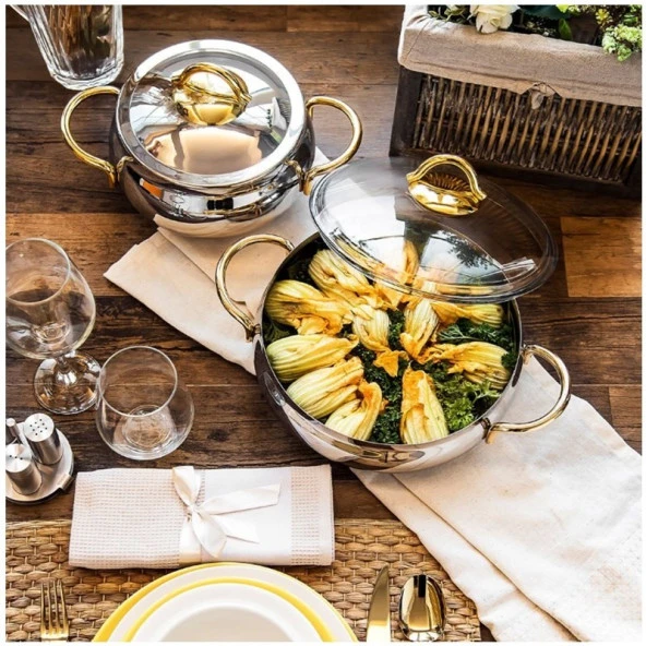 Ambos Aquamarine 8 Parça Tencere Seti - Çelik Kapak - AQU 4820 - 3