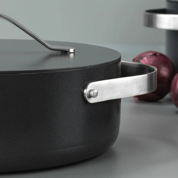 Schafer Moonlight Seramik Tencere Seti 7 Parça-Siyah - 3