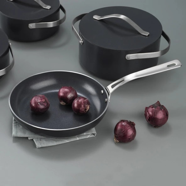 Schafer Moonlight Seramik Tencere Seti 7 Parça-Siyah - 6