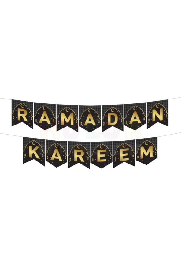 Ramazan Süsü Zikzak Banner Ramadan Kareem Ramazan Kutlama Parti Süsü