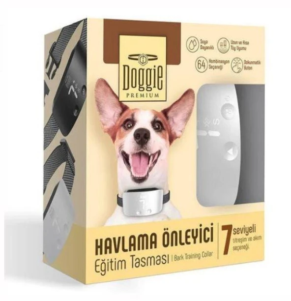 DOGGİE HAVLAMA ÖNLEYİCİ EĞİTİM TASMASI BEYAZ