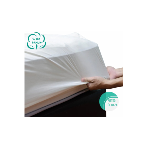 Fitted Su Sıvı Geçirmez Pamuklu Yatak Koruyucu Alez - Resim 2