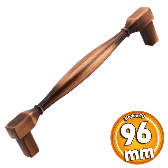 Kare Eskitme Antik Bakır 96 mm Metal Mobilya Mutfak Çekmece Kapak Dolap Dolabı Kulpu Kulbu Kulpları