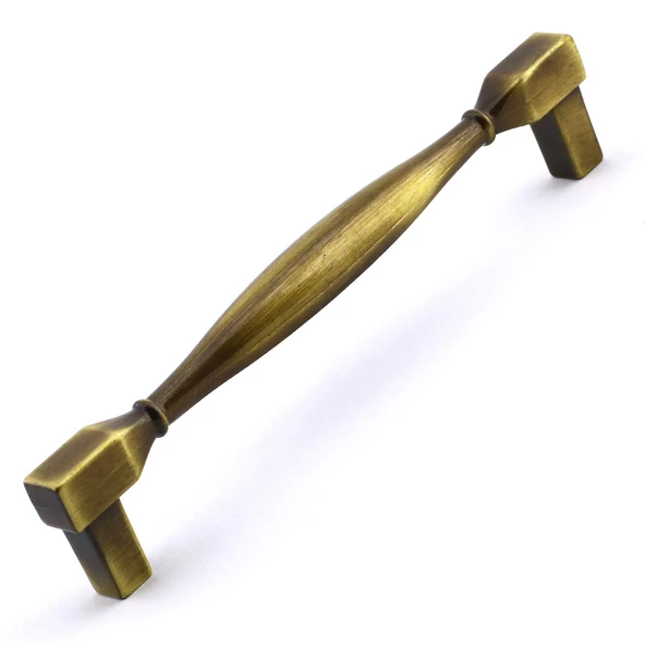 Kare Eskitme Antik Sarı 128 mm Metal Mobilya Mutfak Çekmece Kapak Dolap Dolabı Kulpu Kulbu Kulpları - 6