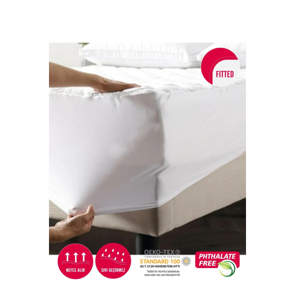 Fitted Su Sıvı Geçirmez Yatak Koruyucu Alez - Resim 2