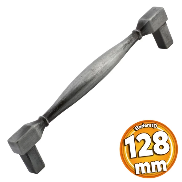 Kare Eskitme Antik Gümüş 128 mm Metal Mobilya Mutfak Çekmece Dolap Dolabı Kulpu Kulbu Kulpları