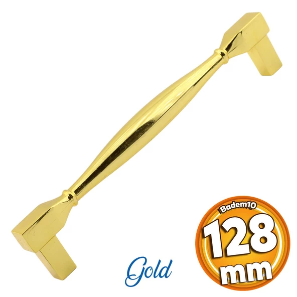 Kare Kulp Mobilya Mutfak Dolabı Çekmece Dolap Kulpları Kapak Kulpu Kulbu Altın 128 Mm-12.8 Cm Metal ürün görseli