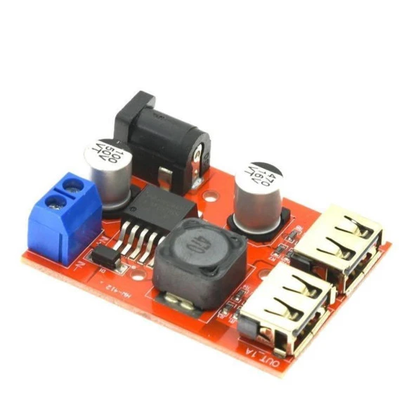 LM2596S Çift Usb Voltaj Düşürücü (6-40 Giriş-5V 3A Çıkış)