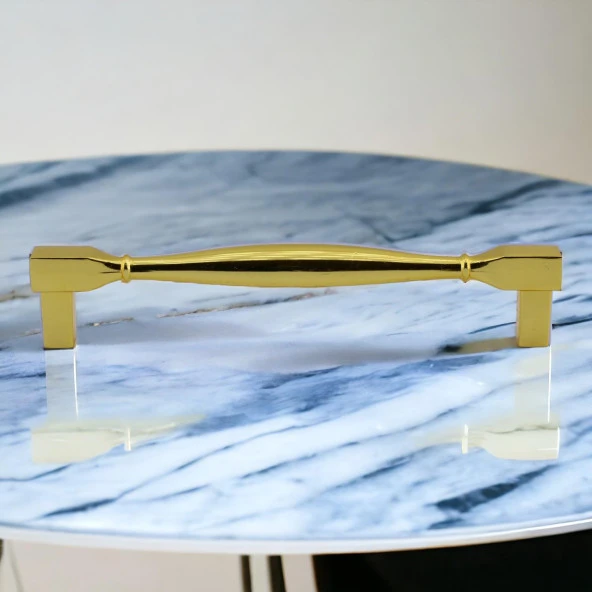 Kare Kulp Mobilya Mutfak Dolabı Çekmece Dolap Kulpları Kapak Kulpu Kulbu Altın (96 MM-9.6 CM) Metal - Resim 4