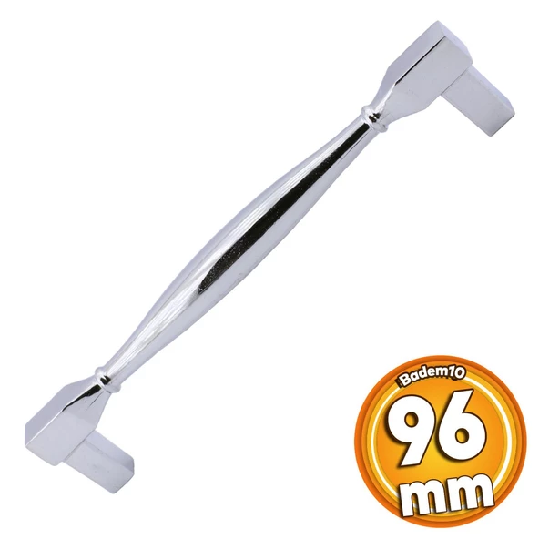 Kare Kulp Mobilya Mutfak Dolabı Çekmece Dolap Kulpları Kapak Kulpu Kulbu Krom Renk 96 mm Metal - 6