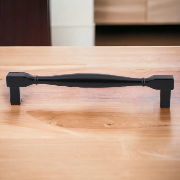 Kare Kulp Mobilya Mutfak Dolabı Çekmece Dolap Kulpları Kapak Kulpu Kulbu Siyah 128 Mm-12.8 Cm Metal - Resim 6