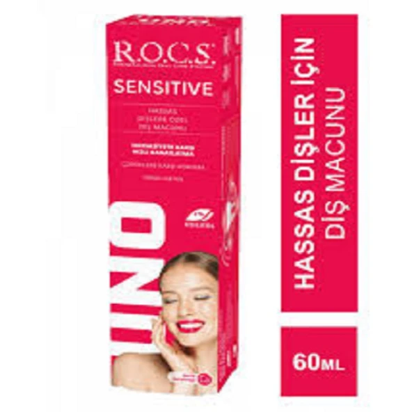 Rocs Uno Sensitive Hassas Dişlere Özel Diş Macunu 60 ml