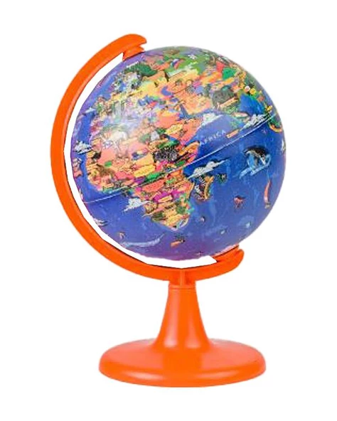 Gürbüz My World Globe Hayvanlı Yer Küre 15 cm ve 100 Parça Puzzle - 2