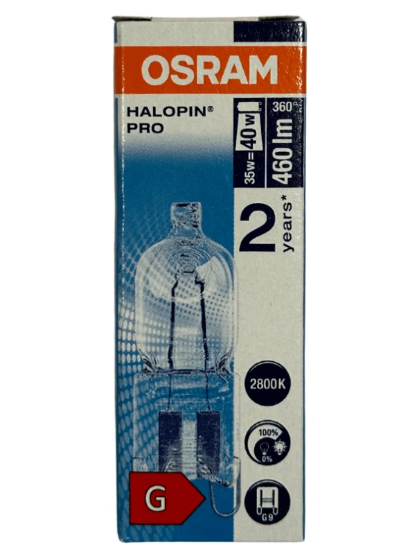 Osram Halopin Pro 35W (40W) 2800K (Sarı Işık) G9 Duylu Halojen Ampul (4 Adet) - Resim 2