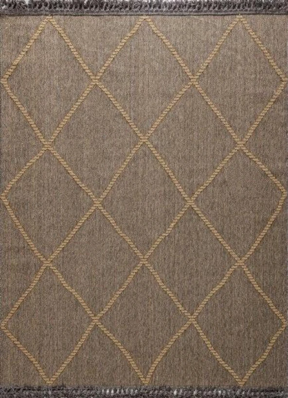 Bahariye Halı Scandi 160x230 B808 Gold Antrasit