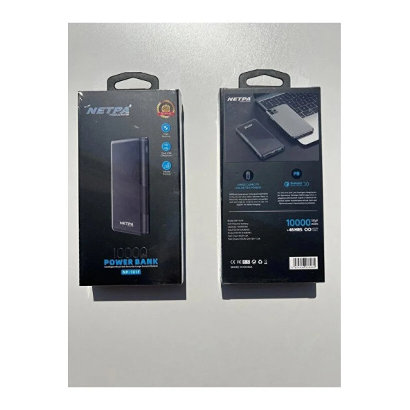 Netpa Premium Series 10000 mah 18W hızlı şarj destekli Powerbank NP-101F