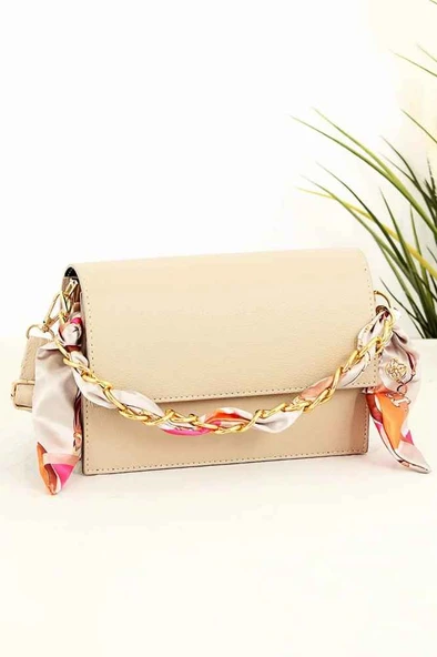 Bagorama KAJIN Kadın Suni Deri Fularlı Çapraz Askılı Omuz Çantası - 2