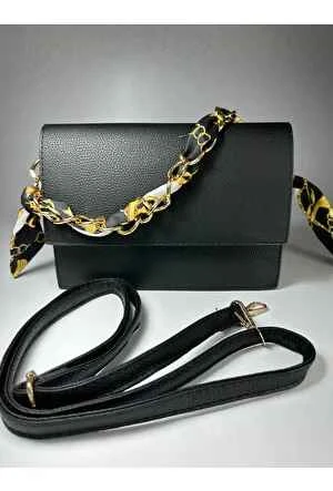 Bagorama KAJIN Kadın Suni Deri Fularlı Çapraz Askılı Omuz Çantası - 11