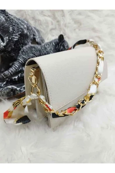 Bagorama KAJIN Kadın Suni Deri Fularlı Çapraz Askılı Omuz Çantası - 6