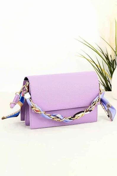 Bagorama KAJIN Kadın Suni Deri Fularlı Çapraz Askılı Omuz Çantası - 4