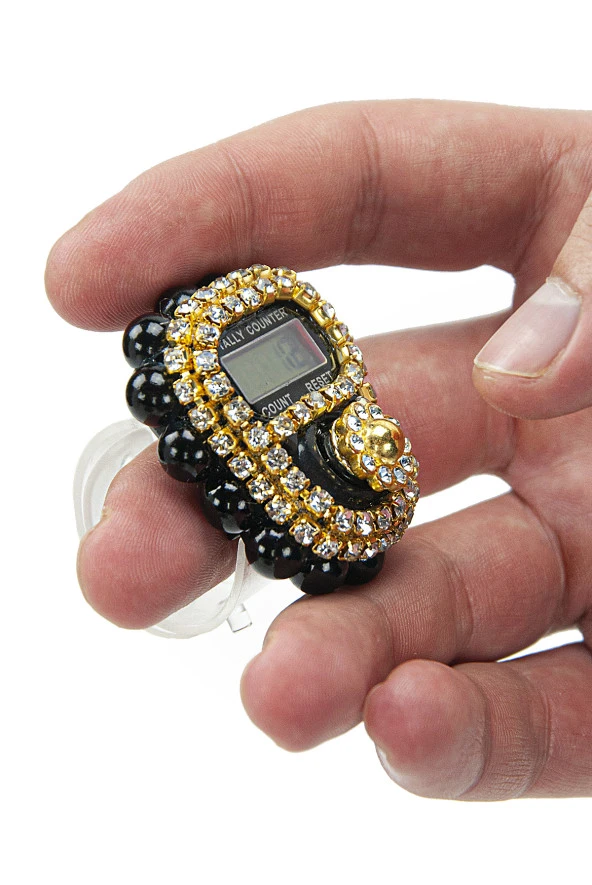 İnci Detaylı Taşlı Zikirmatik Siyah - Resim 2