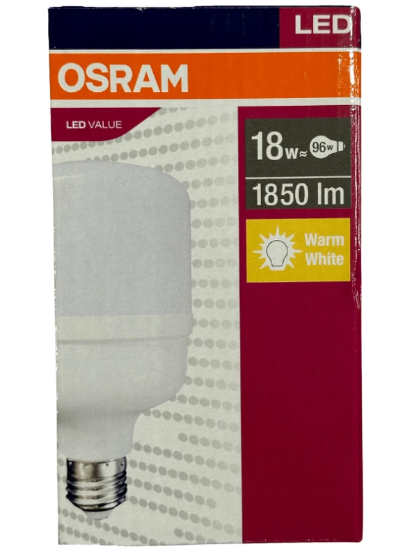 Osram 18W (96W) 3000K (Sarı Işık) E27 Duylu Led Torch Ampul (2 Adet)
