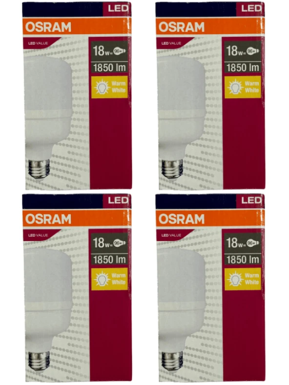 Osram 18W (96W) 3000K (Sarı Işık) E27 Duylu Led Torch Ampul (4 Adet) ürün görseli 1