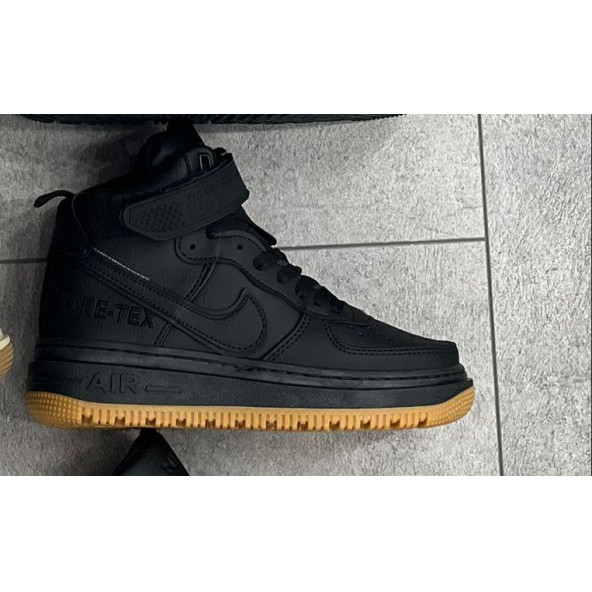 Nike Air Force 1 Luxe DB4109-001 Tabanı İnce Kahve Bot