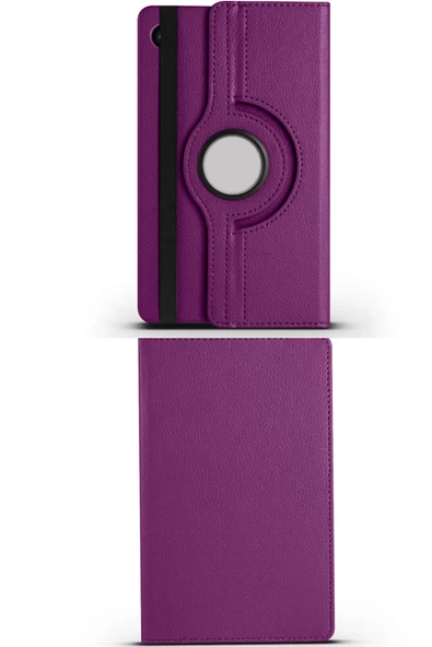 Galaxy Tab A9 Plus 11 inç  Uyumlu Fuchsia  Dönebilen Standlı Kılıf - Resim 5