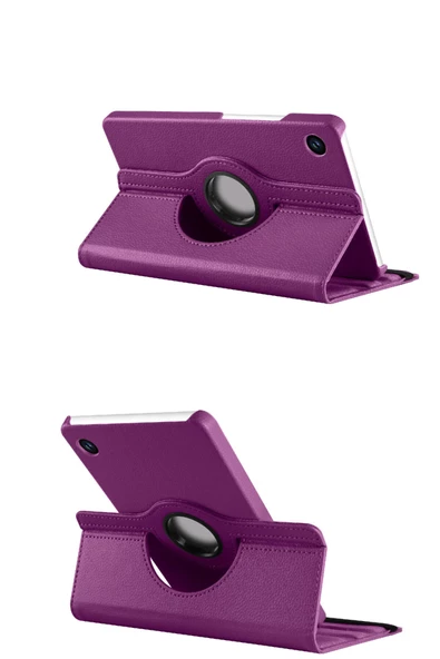 Galaxy Tab A9 Plus 11 inç  Uyumlu Fuchsia  Dönebilen Standlı Kılıf - Resim 6