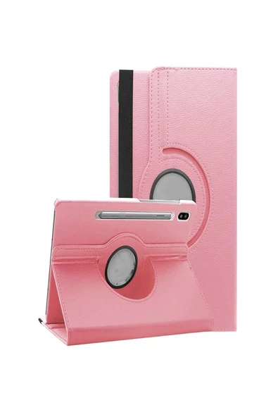 Galaxy Tab A9 Plus 11 inç  Uyumlu Fuchsia  Dönebilen Standlı Kılıf - Resim 3