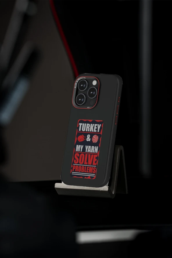 iPhone 15 Pro Max Uyumlu Fuchsia NFC Smart Turkey Akıllı Arka Kapak - Resim 4