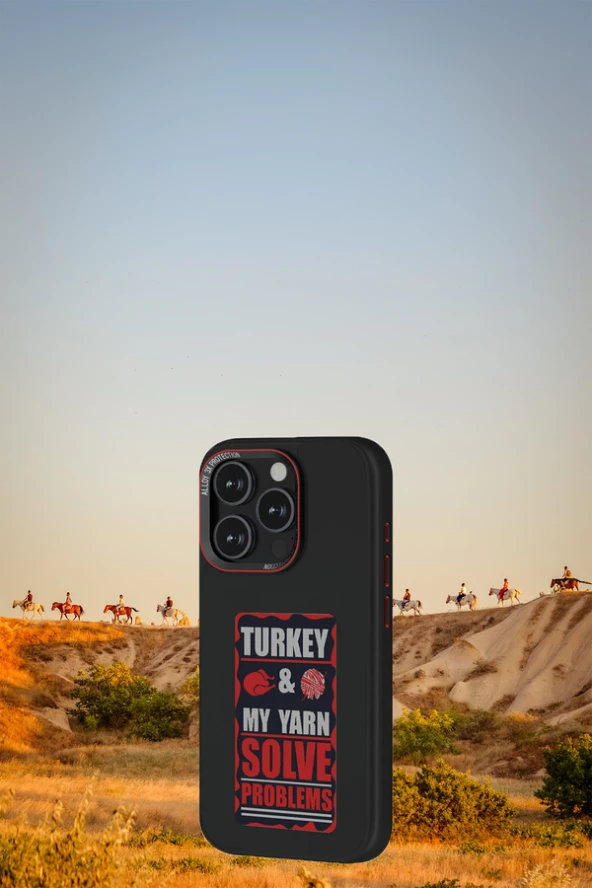 iPhone 15 Pro Max Uyumlu Fuchsia NFC Smart Turkey Akıllı Arka Kapak - Resim 7