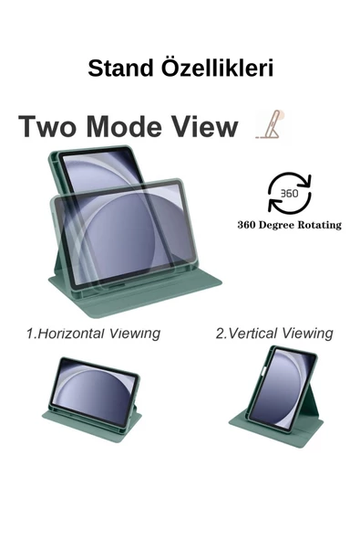 Samsung Galaxy Tab A9 Plus 2023  11 inç Uyumlu SM-X210/SM-216/SM-X218 Fuchsia Akıllı Tablet Kılıfı - Resim 12