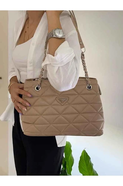 Bagorama BENCH Kadın Kapitone Desen El, Kol ve Omuz Çantası - 2